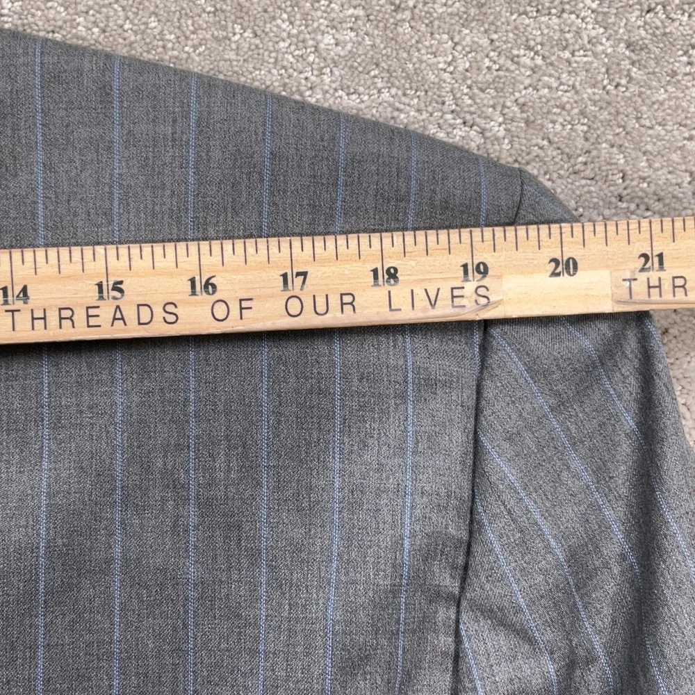 Brooks‎ Brothers 1818 Madison Blazer Men 42R Gray Blue Pinstripe Wool Italian
